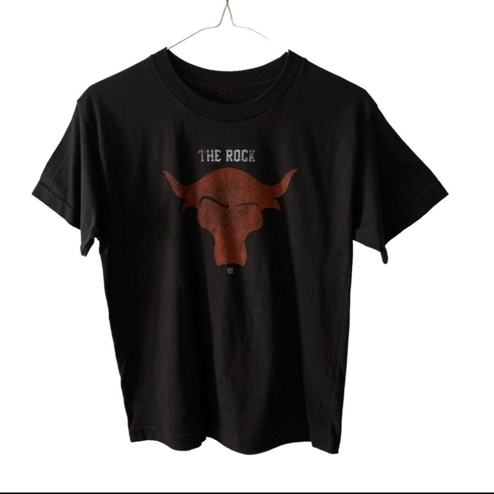 NEW WWE Wrestling Dwayne The Rock Johnson Women’s Graphic T Shirt Black - Picture 8 of 8